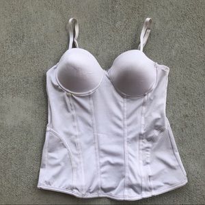 White Lingerie Corset Top